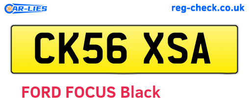 CK56XSA are the vehicle registration plates.