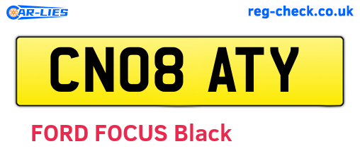 CN08ATY are the vehicle registration plates.