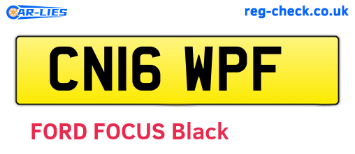 CN16WPF are the vehicle registration plates.