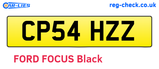 CP54HZZ are the vehicle registration plates.
