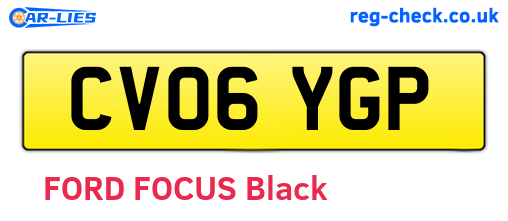 CV06YGP are the vehicle registration plates.