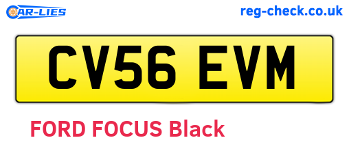 CV56EVM are the vehicle registration plates.