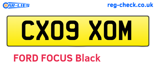CX09XOM are the vehicle registration plates.