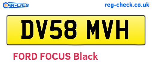 DV58MVH are the vehicle registration plates.