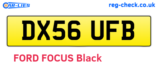 DX56UFB are the vehicle registration plates.