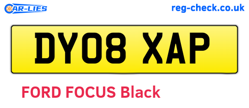 DY08XAP are the vehicle registration plates.