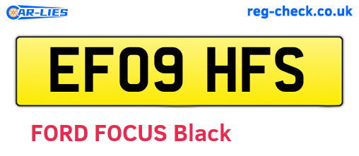 EF09HFS are the vehicle registration plates.