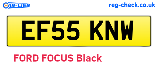 EF55KNW are the vehicle registration plates.