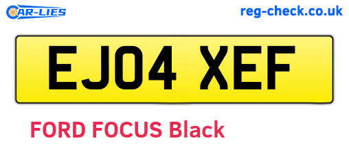 EJ04XEF are the vehicle registration plates.