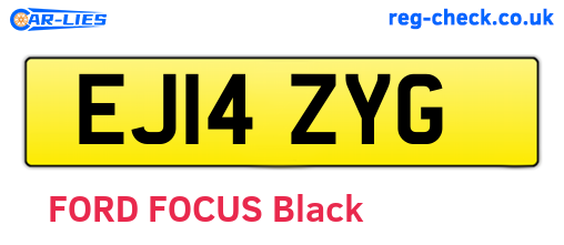 EJ14ZYG are the vehicle registration plates.