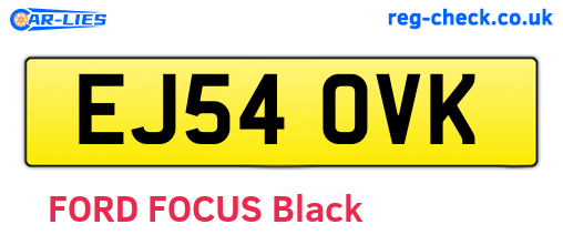 EJ54OVK are the vehicle registration plates.
