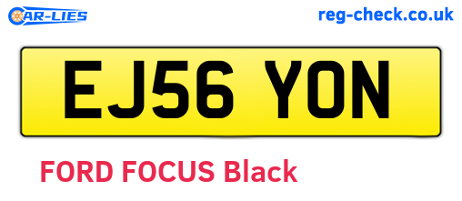 EJ56YON are the vehicle registration plates.