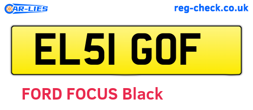 EL51GOF are the vehicle registration plates.
