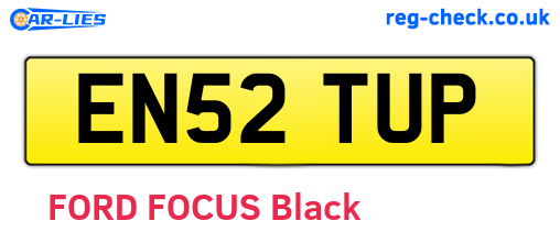 EN52TUP are the vehicle registration plates.