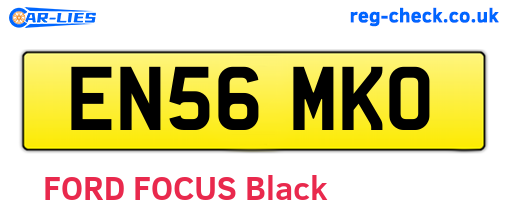 EN56MKO are the vehicle registration plates.