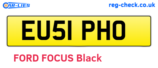 EU51PHO are the vehicle registration plates.