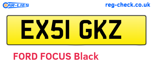 EX51GKZ are the vehicle registration plates.