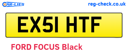 EX51HTF are the vehicle registration plates.