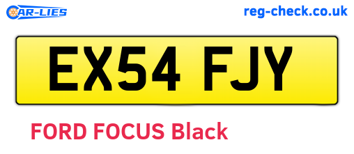 EX54FJY are the vehicle registration plates.