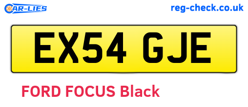 EX54GJE are the vehicle registration plates.