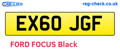 EX60JGF are the vehicle registration plates.