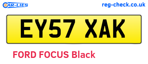 EY57XAK are the vehicle registration plates.