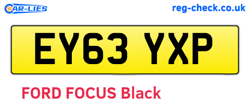 EY63YXP are the vehicle registration plates.