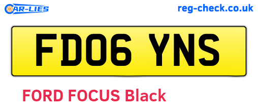 FD06YNS are the vehicle registration plates.