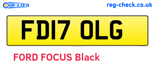 FD17OLG are the vehicle registration plates.