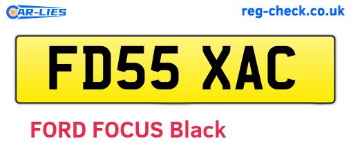 FD55XAC are the vehicle registration plates.