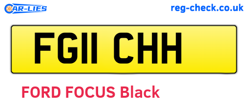 FG11CHH are the vehicle registration plates.