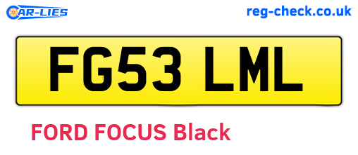 FG53LML are the vehicle registration plates.