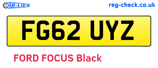 FG62UYZ are the vehicle registration plates.