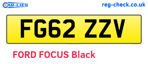 FG62ZZV are the vehicle registration plates.
