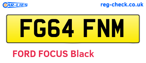 FG64FNM are the vehicle registration plates.