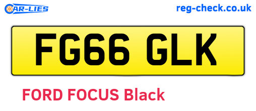 FG66GLK are the vehicle registration plates.