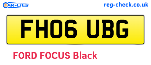 FH06UBG are the vehicle registration plates.