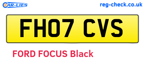 FH07CVS are the vehicle registration plates.