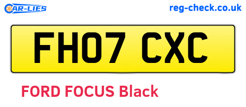 FH07CXC are the vehicle registration plates.