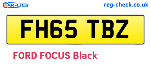 FH65TBZ are the vehicle registration plates.