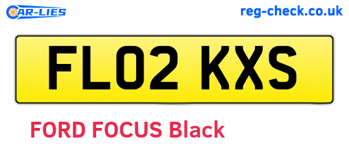 FL02KXS are the vehicle registration plates.