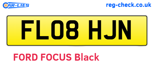 FL08HJN are the vehicle registration plates.