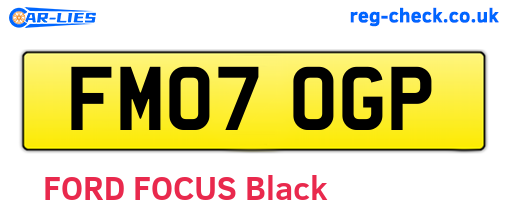 FM07OGP are the vehicle registration plates.