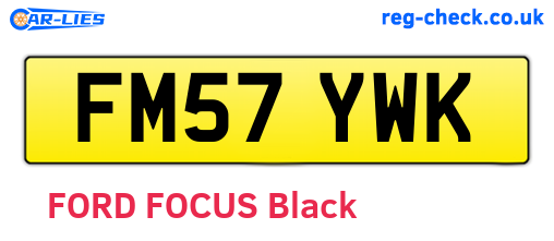 FM57YWK are the vehicle registration plates.