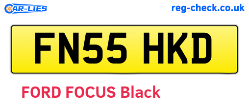FN55HKD are the vehicle registration plates.