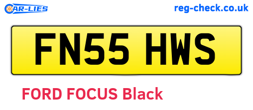 FN55HWS are the vehicle registration plates.