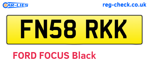 FN58RKK are the vehicle registration plates.