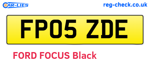 FP05ZDE are the vehicle registration plates.