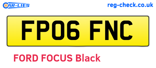 FP06FNC are the vehicle registration plates.