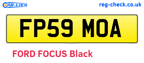 FP59MOA are the vehicle registration plates.